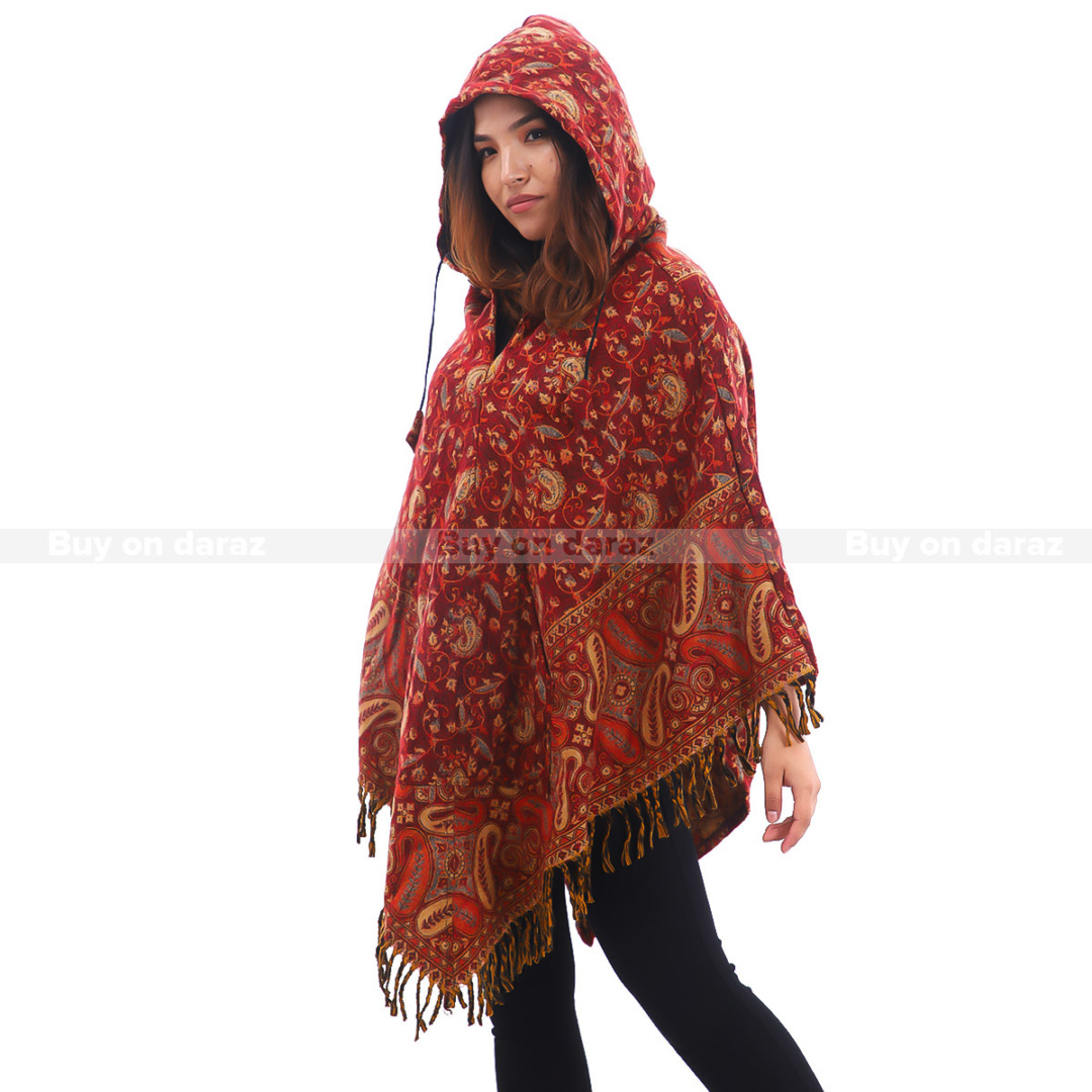 Woolen Hooded Poncho -winter wear for women
