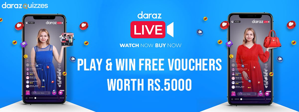 Daraz Live Quiz – Chance to win Voucher worth Rs.5000