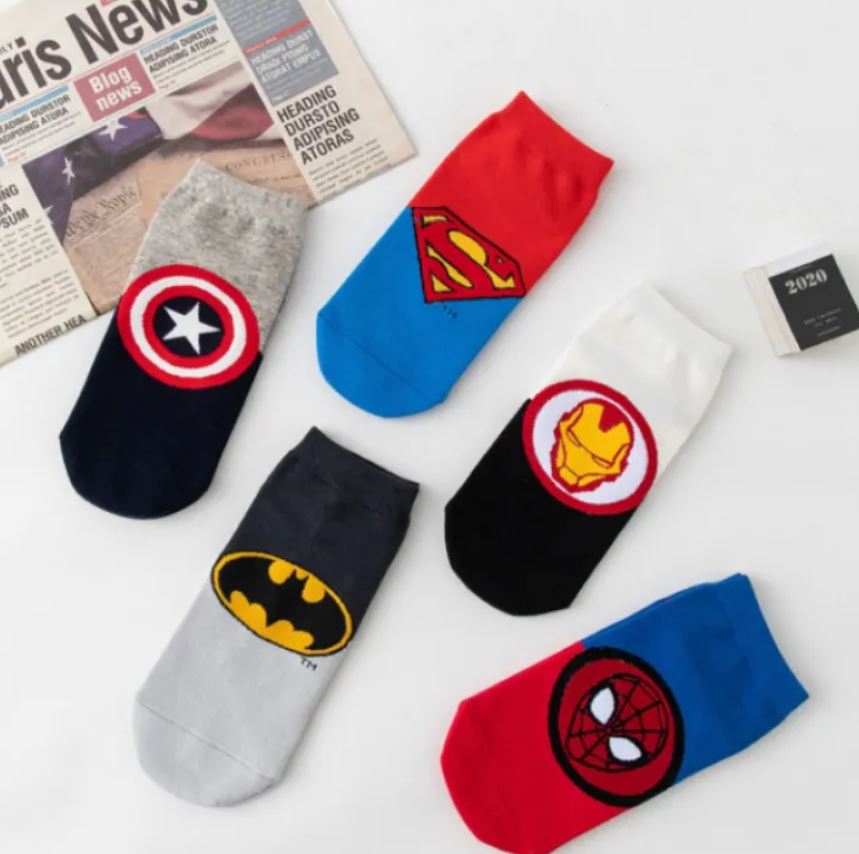 Trendy Design Marvel Character Ankle Socks