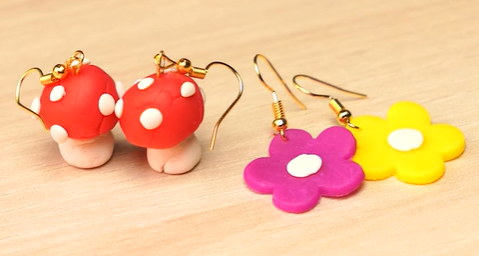 Cute clay deals earrings